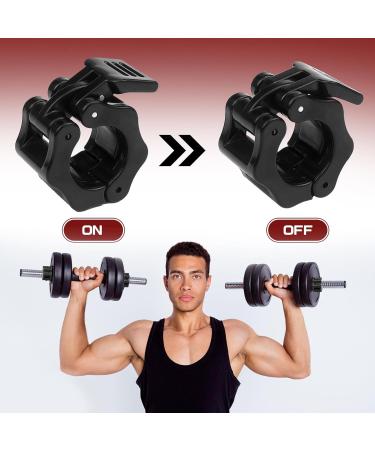 Rierousy 6-Piece Dumbbell Closures Set | Quick Lock Barbell Clamps | 30mm Safety Training & Easy Weight Change - Buy Online on SooperMarket.com