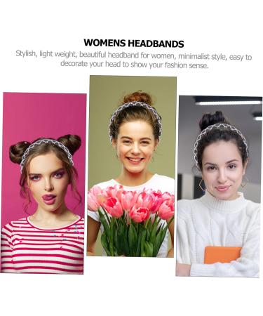 PLAFOPE Rhinestone Headband Womens Hair Bands Dressy Headbands for Women Hair Headbands for Women Head Bands for Hair Women Hair Bands Fashionable Headbands Wide Headbands - Buy Online on SooperMarket.com