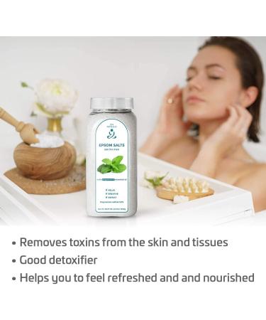 Zen Rituals Epsom Bath Salts - Peppermint Zen for Humans - 1 KG Pure Magnesium Sulfate - International Shipping Available - Buy Online on SooperMarket.com