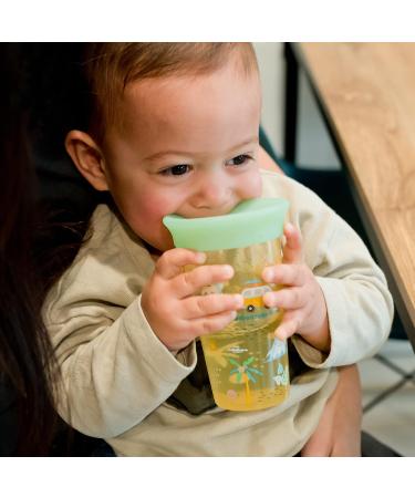First Years Sip Around Spoutless Cup - 2 Cups in 1 | 360 Sipping | Converts to Big Kid's Open Cup | 2PK Orange/Green - Buy Online on SooperMarket.com
