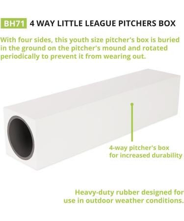 Champion Sports Youth League 4-Way Pitcher's Box - White - Buy Online on SooperMarket.com