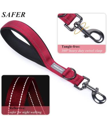 Vivaglory Short Dog Leash - Traffic Leash for Medium & Large Dogs 32cm Red Training Line - Buy Online on SooperMarket.com
