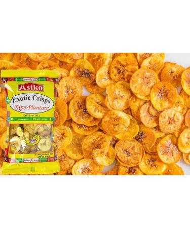 Asiko Exotic Ripe Plantain Crisps (Lightly Salted) 75g (Pack of 10) Slightly Salted 7.5 g (Pack of 10) - Buy Online on SooperMarket.com