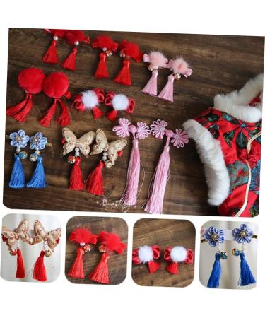 ibasenice 1 Pair Tassels Hairclips Hair Barrettes for Girls Hair Accessories for Girls Flower Hair Accessories Polymer Clay Cane Kids Hair Accessories Qipao Chinese Style Pair Clip Child - Buy Online on SooperMarket.com