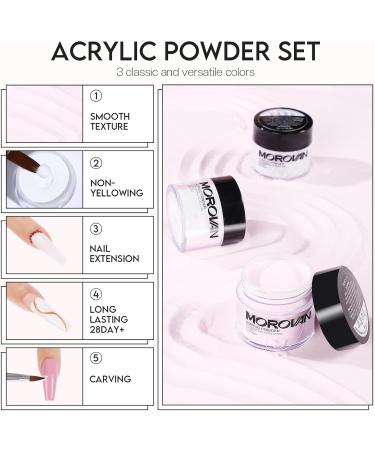 Morovan Acrylic Nail Kit for Beginners: with Everything Professional Gel Polish Kit with U V Lamp Acrylic Nail Set with Glitter Acrylic Powder Complete Starter Kit Acrylic Nail Supplies - Buy Online on SooperMarket.com