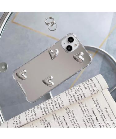 Shinymore iPhone 14 Mirror Case - Cute Heart Soft Silicone Cover Shockproof & Protective for Women & Girls - Buy Online on SooperMarket.com