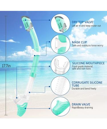 Supertrip 2023 Snorkeling Gear Set - Anti-Fog Tempered Glass Mask for Adults in Lake Blue - Buy Online on SooperMarket.com