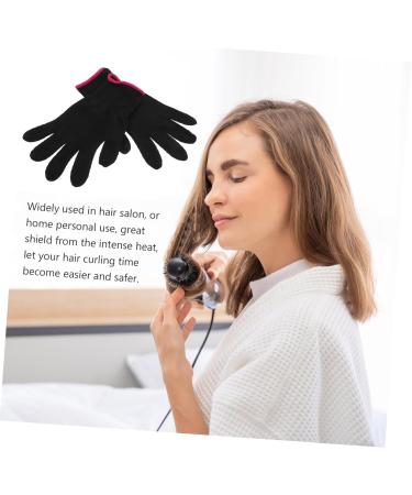Alipis 1 Set 4pcs Gloves Curling Iron Glove Bumps Glove Anti-Scald Hairdressing Tool Black 21.5X12.2 cm - Buy Online on SooperMarket.com