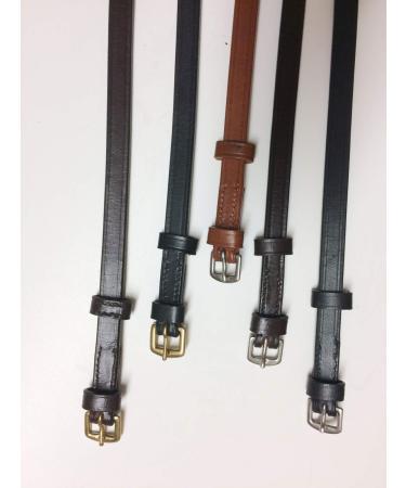 GS-Sports Replacement Sarribes for nose straps/riding straps from brown-brown gold-colored buckle (light brown silver-colored buckle) light brown silver-colored buckle