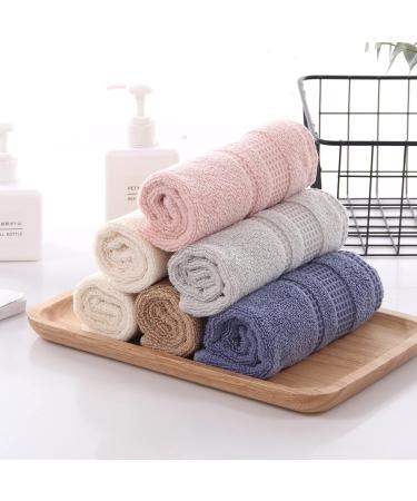 JEFFSUN Colorful Cotton Washcloths 6-Pack | Ultra Soft & Absorbent 13x13 Inch Bathroom Face Cloths - Buy Online on SooperMarket.com