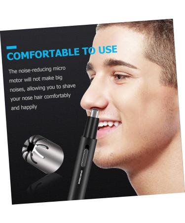 Beavorty Electric Nose Hair Trimmer for Men - Compact 1pc Face Shaver | Best Men's Electric Razors (Black 13x1.6cm) - International Shipping - Buy Online on SooperMarket.com