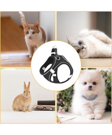 Frevoitna Cat Dishes with Leash - Adjustable Cat Harness Reflective & Breathable - Ideal for Walks (Black XS) - International Shipping Available - Buy Online on SooperMarket.com