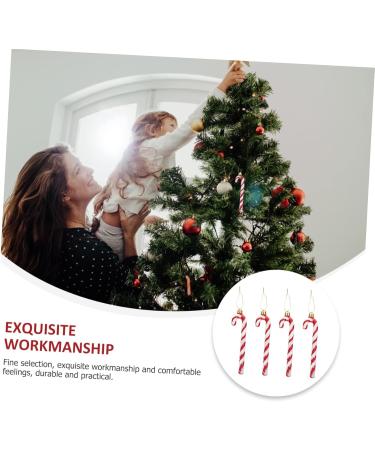 Cabilock 18 Pcs Crutch Pendant Holiday Candy Cane Hanging Ornament Kid Toy Child Christmas Plastic Makeup Red - Buy Online on SooperMarket.com