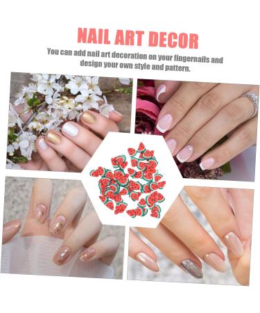 FRCOLOR 4 Pieces 5 Decorative Ornaments DIY Accessories for Nail Salons Face Ice Cubes Mobile Phone Shell Ornament Fruit Slices Nail Art Animal Decor Polymer Clay Manicure Charm - Buy Online on SooperMarket.com