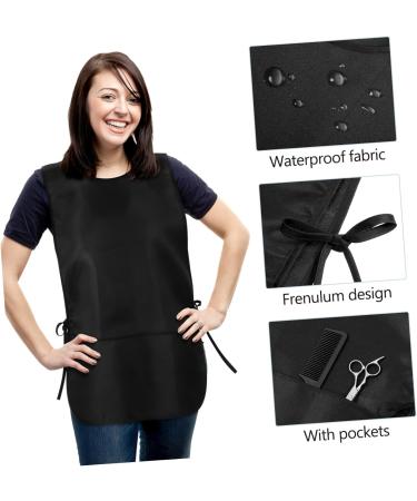 Amosfun Black Barber Apron Unisex Hair Salon Apron with 2 Pockets Stylist Apron Hairstylist Apron Restaurant Working Apron - Buy Online on SooperMarket.com