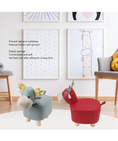 TOPINCN Giraffe Animal Shaped Footstool for Kids - Non-Slip Wooden Legs Blue - Buy Online on SooperMarket.com
