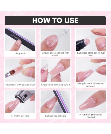 Makartt 50ML Poly Nail Gel Builder Extension Gel - White Pink Nude Clear Rosy Gel for DIY Salon Design - Quality-VIP - Buy Online on SooperMarket.com
