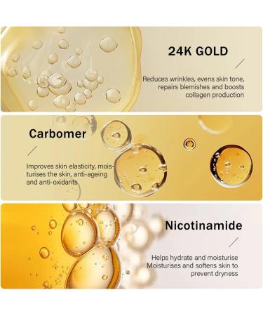 24K Serum Niacinamide Serum Concentrated Ampoules for Face Serum Collagen Booster for a Natural Face Lift Anti-Aging Serum Strengthen the Skin Barrier Deep Hydrating 7x2ml Ampoule Serum - Buy Online on SooperMarket.com