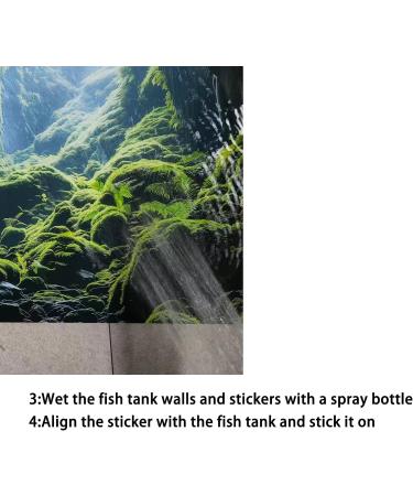 Didooou 3D aquarium background picture aquarium PVC glue aquarium decorative stickers boutique aquarium stickers (cave-3 50 * 100cm) 50*100cm cave-3 - Buy Online on SooperMarket.com