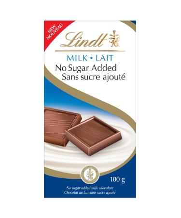 Lindt No Sugar Added Milk Chocolate Bar 100 Grams