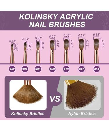 Shine Chance Size 4 Acrylic Nail Brush - 100% Real Kolinsky Art Brush for Professional DIY Manicures - Handmade Nail Extension Tool for Home Salon - Beginners Friendly - Buy Online on SooperMarket.com