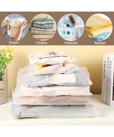 Lanjue 20 Pcs Baby Hospital Maternity Organiser Bags 38 * 28cm - Essential Reusable Plastic Ziplock Bags for Newborn Baby and Mum to Be - Buy Online on SooperMarket.com