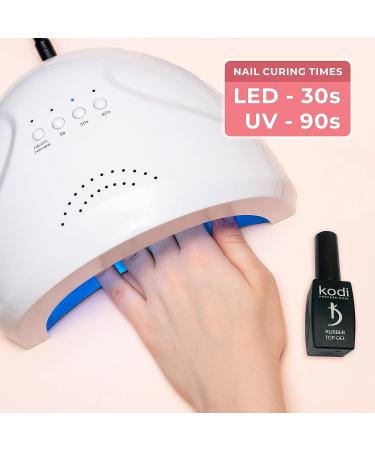 Kodi Professional Rubber Top Gel | 12ml - High Gloss, Long Lasting, Non-Toxic Finish | Soak Off, Easy to Use | Cure Under LED or UV Lamp - Buy Online on SooperMarket.com
