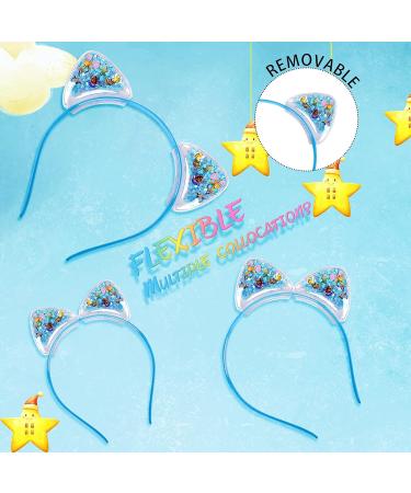 Fishdown Cute Cat Ears Headbands Set for Girls - Non-slip Transparent Quicksand Design (7pcs Per Pack, Color-1) - Buy Online on SooperMarket.com