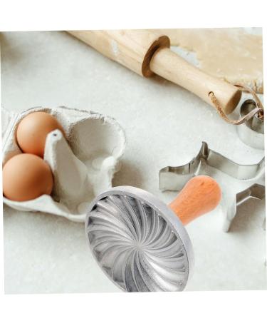 Ciieeo 3pcs Biscuit Mold Round Crackers Chocolate Sugar Cookie Fondant Making Molds Cookie Embosser DIY Cookie Stamp Embossing Cookie for Baking Mooncake Tool Hamburger Zinc Alloy Butter - Buy Online on SooperMarket.com