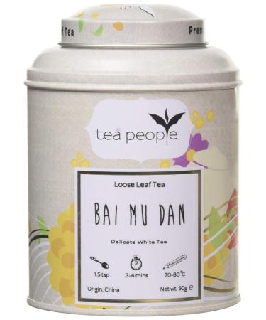 Tea People Bai Mu Dan 50 g Loose Leaf Tea in Tin Caddy