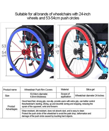 Wheelchair Push Rim Covers 24-Inch Silicone Hand Push for Sports Wheelchairs Wear-Resistant Grip Enhancer Easy to Clean Non-Slip.(Yellow) - Buy Online on SooperMarket.com