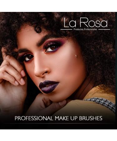 LA ROSA Professional Round Eyeshadow Brush | Small Eye Makeup Brush for Blending - Versatile Wooden Applicator for Wet & Dry Products - Buy Online on SooperMarket.com