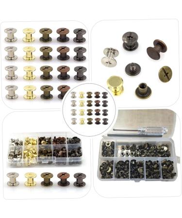 EXCEART 100 Sets Lash Rivet Boxed Diy Crafts Brass Rivets Double- Sided Rivets Diy Studs Self Made Component Assorted Color 0.8x0.8cm - Buy Online on SooperMarket.com