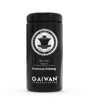 Large Glass Tea Caddy for Loose Tea Black Airtight 250g 500g 1000g Labeled for Tea No. 1135 by GAIWAN