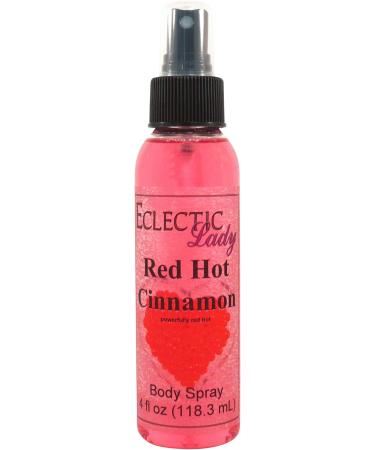 Eclectic Lady Red Hot Cinnamon Body Spray - 4 oz Handcrafted in USA Paraben Free Moisturizing Fragrance for Women Regular Strength 4 Fluid Ounces