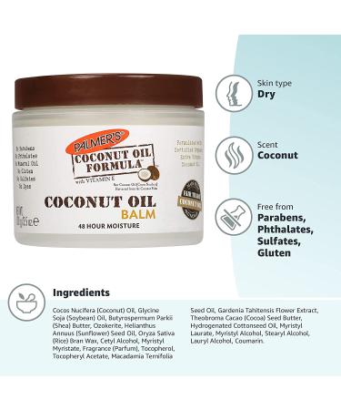 Palmer's Coconut Oil Formula Balm 3.5 oz - Deeply Moisturizing & Nourishing Skin - Buy Online on SooperMarket.com