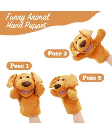 Lilizzhoumax Simulation Puppy Hand Puppet - Interactive Plush Dog Toy for Kids | Role-Playing & Early Education Fun - Buy Online on SooperMarket.com