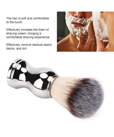 Premium Men's Shaving Brush - Soft Bristles Handcrafted Silver Handle Ideal for Salon & Home Use - Buy Online on SooperMarket.com