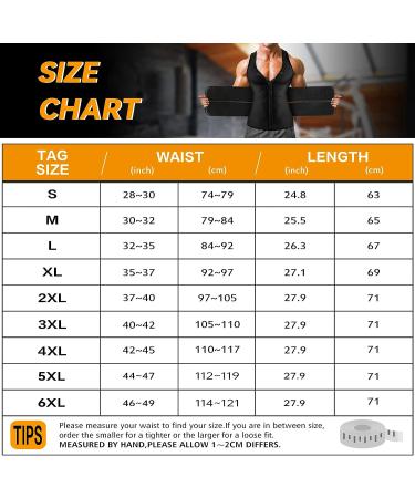 Cimkiz Men's Neoprene Sauna Vest Waist Trainer with Zipper, Black - Large - Buy Online on SooperMarket.com