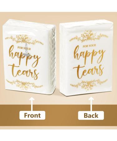 100 Pack Wedding Tissues for Guests - Pocket Size 3 Ply Travel Tissues - Graduation & Party Ceremony Favors - Buy Online on SooperMarket.com