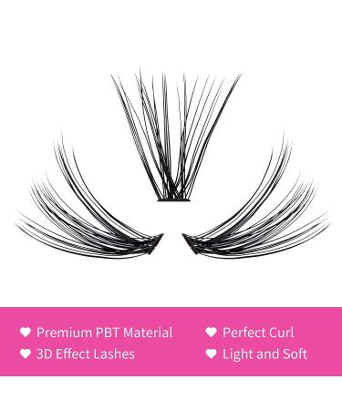 240 30d+40d Wispy Cluster Lash Clusters 0.07mm - DIY Individual Lash Extensions - Reusable Supplies - 14mm - Buy Online on SooperMarket.com