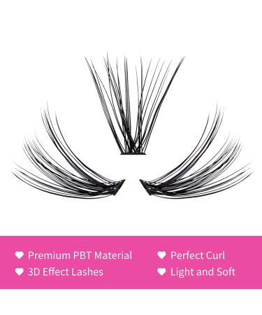 42D 0.07 D Curl Individual Cluster Eyelashes - 12mm Artificial Eyelash Extensions for Beginners - Perfect Eyelash Bushes for Stunning Volume - Buy Online on SooperMarket.com