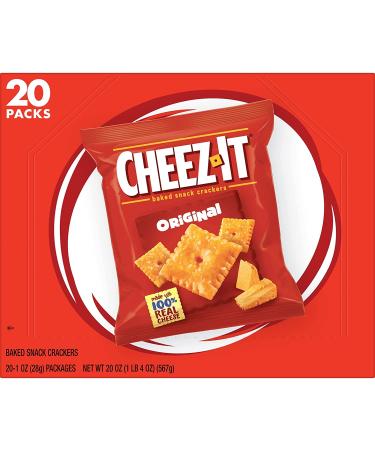 Cheez-It Original Baked Cheese Crackers 20oz Box (20 Packs) - Office and Kids Snack - Buy Online on SooperMarket.com