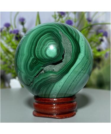 Natural Crystal Rough Natural Sphere Green Malachite Crystal Ball Natural Geode Hand Polished Specimen Reiki Gift Stone Home Decoration 1pc 350-370g - Buy Online on SooperMarket.com
