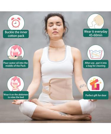 SHASUXTING 5Pcs Neck Waist Oil Pack Set with Chest Pad Reusable Oil Wrap Mess-Free Oil Pack Wrap with Adjustable Straps Comfortable Oil Pack for Neck Waist - Buy Online on SooperMarket.com