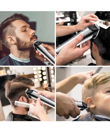 KEMEI Silver Hair Clippers for Men Cordless Clipper Professional Barber Clippers USB Rechargeable Wireless Haircut Clippers km-2481 - Buy Online on SooperMarket.com