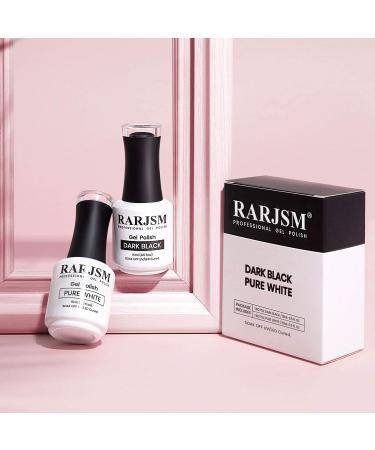 RARJSM Black White Gel Nail Polish Kit - 15ML | Soak Off, LED Lamp Cured, DIY Manicure Salon Quality - Buy Online on SooperMarket.com