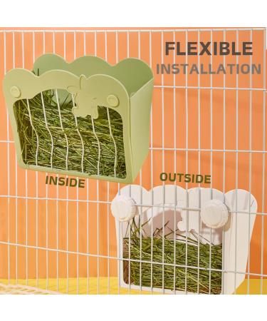 Hanging Rabbit Hay Feeder | Small Animal Hay Rack for Guinea Pigs and Dwarf Rabbits (Green) - Buy Online on SooperMarket.com