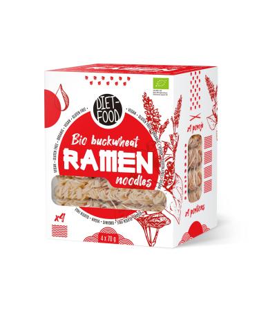 Diet -food organic ramen buckwheat vegetarian and vegan food fat -free soy -free water -free water -soluble diet noodles low calorie content 280 g organic Buckwheat Noodle 100% - Ramen 280 g (1 Pack)