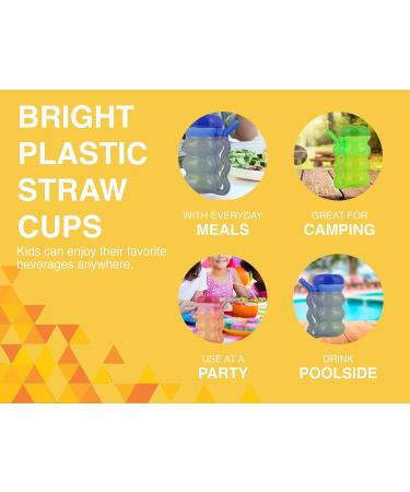 Arrow Home Products Sip A Mug  14oz  6pk - Easy to Grip Plastic Kid's Cup Where the Handle is the Straw - BPA-free with Screw-On Caps Great for Everyday Use  Made in the USA - Assorted Colors - Buy Online on SooperMarket.com